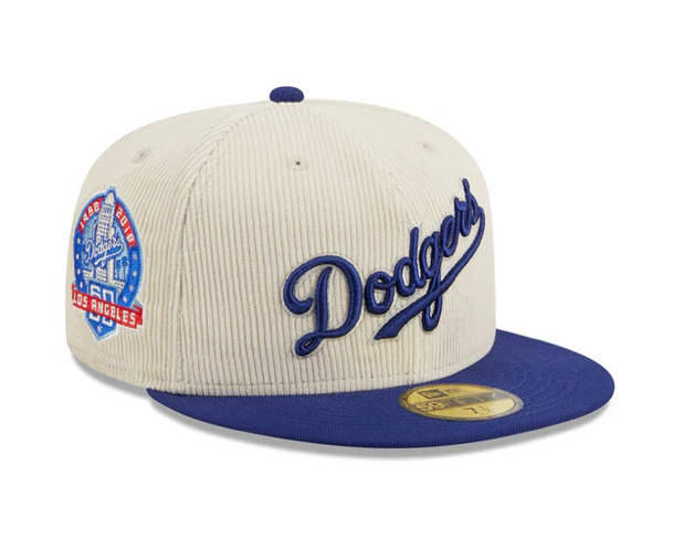 New Era White Los Angeles Dodgers Corduroy Classic 59FIFTY
