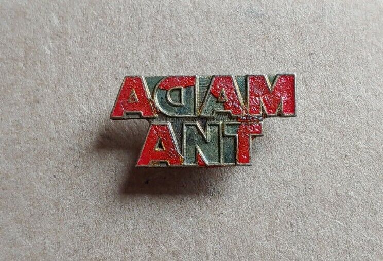 ADAM ANT VINTAGE Enamel Metal Lapel Pin Rock Punk New Wave Button 80
