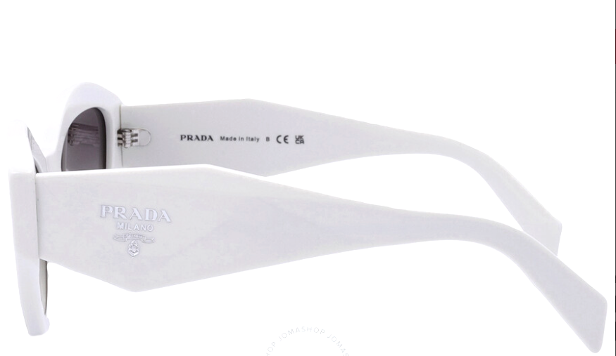 Pre-owned Prada Woman's Sunglasses 0pr07ysf 142130 55 Grey Gradient Cat Eye Ladies In Gray