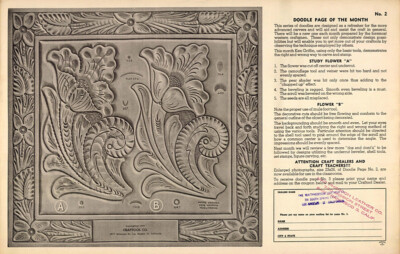 Leather Craft Doodle Pattern      DOODLE PAGE OF THE MONTH CLUB  No. 2