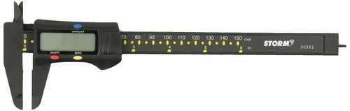 SPI 18-010-9 Digital Caliper 0-6 Inch / 0-150 Mm - IP54 Dust/Water Resistant, Stainless Steel Jaws