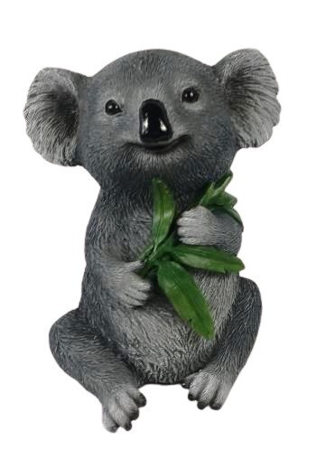 Koala With Leaves Figurine Collectible 12cm