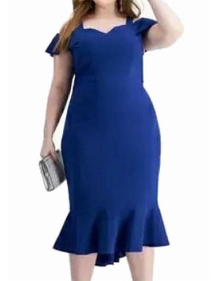Женское платье-футляр с открытыми плечами Emerald Sundae, королевский синий, 16