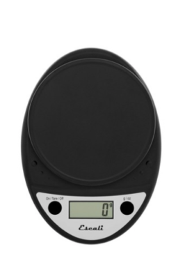 Escali Primo Digital Scale Battery Powered 2AA Black Auto Shut off P115CH