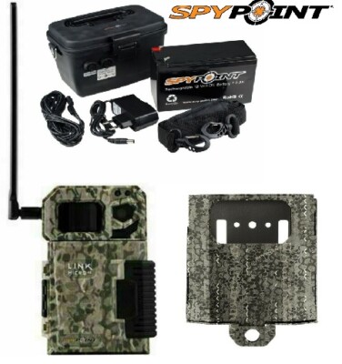 Spypoint Link-Micro-V Verizon Cellular Trail Camera w/ Security Case and Battery