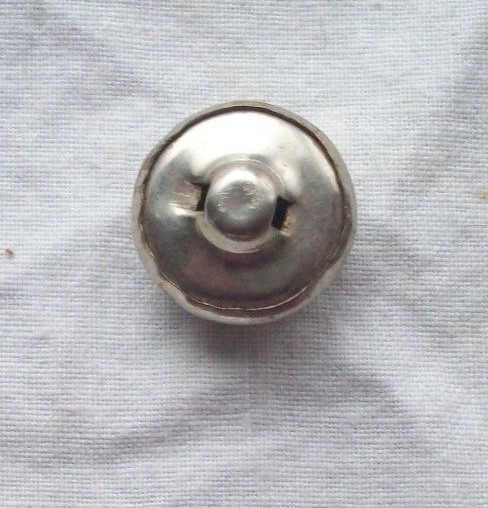 SILVER METAL ETCHED DOME BUTTON  ABOUT 3/4