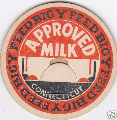 milk bottle cap. big y feed. ct. dairy