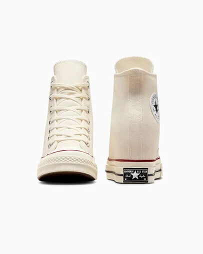 Pre-owned Converse Chuck 70 Wedge Platform Women's High-top Shoes Ecru In Egret/black/red