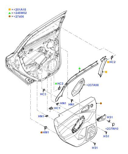2012-2018 Ford Focus Upper Trim Window Molding - Left Rear