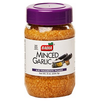 Badia Minced Garlic in Water / Ajo Finamente Picado  Plastic Bottle 8 oz
