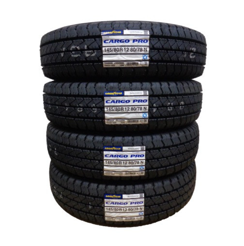 145/80R12 80/78N　(145R12 6PR LT) Goodyear Cargo Pro 145/80R12 80/78 145R12 6PR Set of 4 Tire