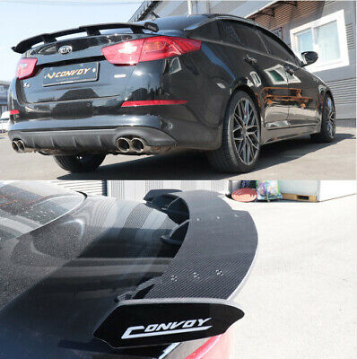 Carbon Wrapping Rear Trunk Wing GT Lip Spoiler ( Fits : 2011 2016 Optima : K5 )