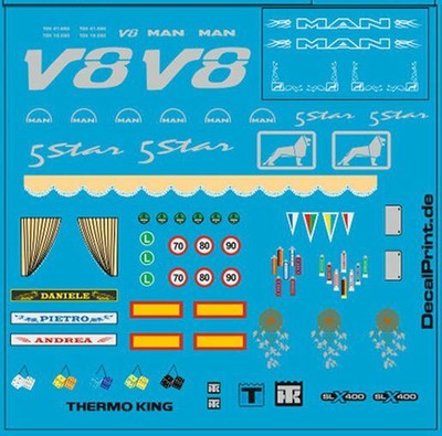 Decals LKW-Dekor - Ausschmückungsteile für MAN (6 x 6 cm)