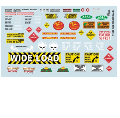 BIG RIG 1:24 1:25 GOFER RACING DECALS CAR MODEL ACCESSORY 11012
