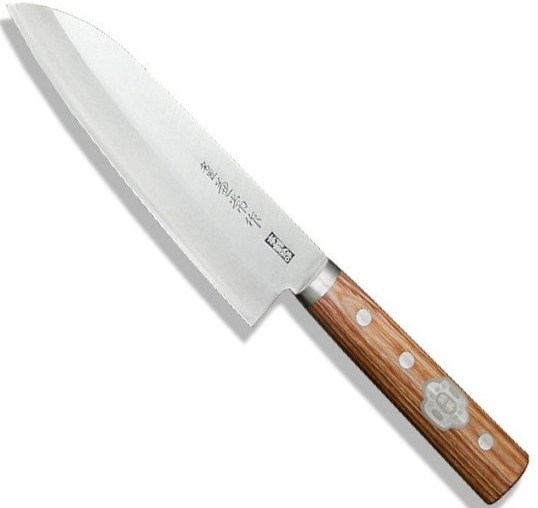 Kanetsune Santoku 6.29" Takefu Shiro2 High carbon, SUS410 Stainless Steel KC-148