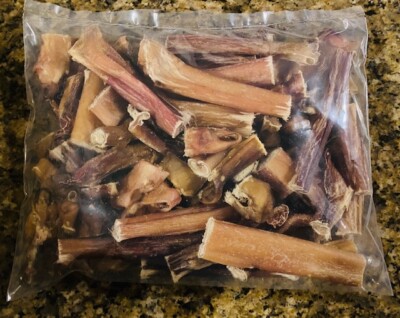 Natural Steer Ends & Pieces & Sticks 1Lb Bully Dog Chews Hard Dental Treat USA