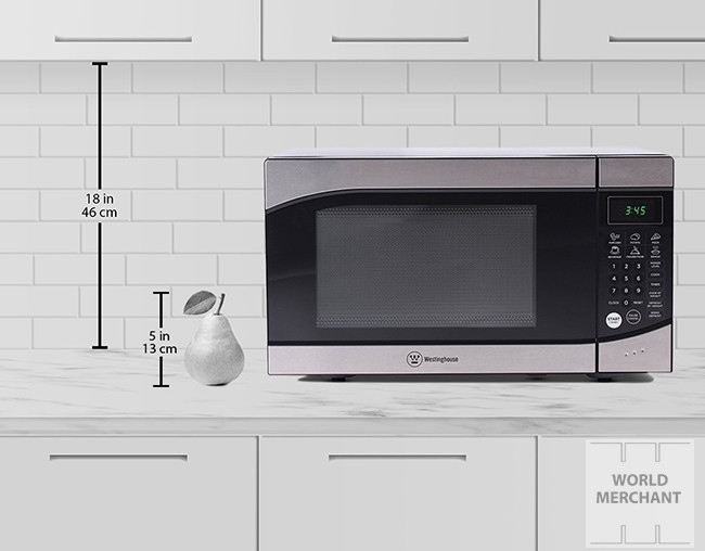 Popcorn Microwave Oven Small Westinghouse Countertop Stainless Steel