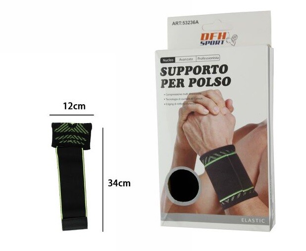 Tutore Polso Polsiera Fascia Elastica Ortopedica Distorsione Tendinite dfh