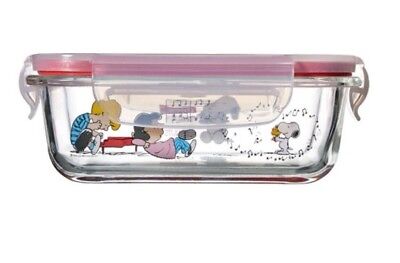 [SNOOPY PEANUTS x PYREX]  Rectangle closed container 370 ml / 14.5X10.5X4cm