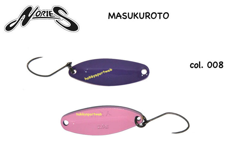 MASUKUROTO NORIES 2 gr COL. 008 VIOLET PINK SPOON AREA TROUT SPINNING