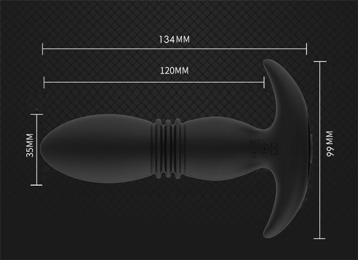 Telescopic Vibrator Anal Butt Plug Prostate Massage Thrusting Vibrating Sex Toys - Picture 11 of 11