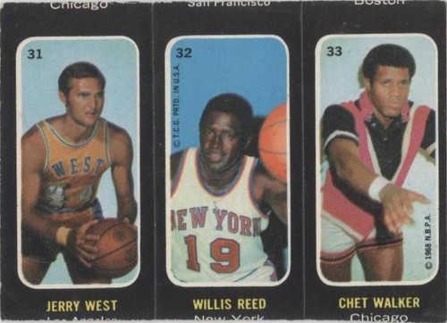 1971-72 Topps - Jerry West/Chet Walker/Willis Reed #31-32-33