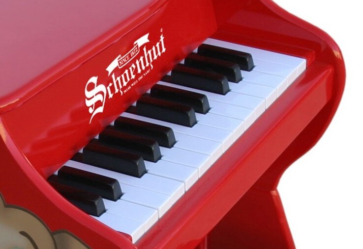 New Kids/Toddlers 25 Key Dog Piano w/ Bench, Red