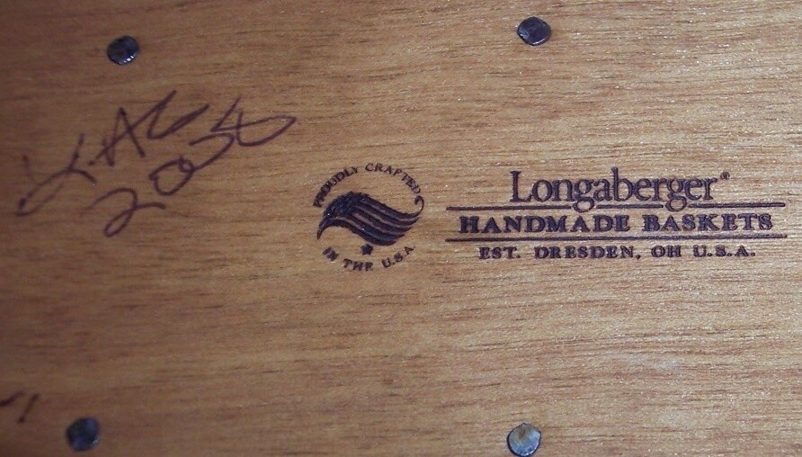 Longaberger 2008 Journal Basket Combo Protector & Khaki Floral Liner