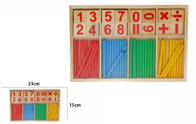 Gioco Educativo Bambini Numeri Bastoncini Legno Colorato dfh