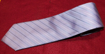 MEN'S TIE RACK LIGHT PURPLE/BLUE/WHITE STRIPED TIE - NWT - DESIGNER TIES.
