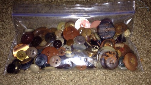 Vintage Buttons Brown Colors Lot 100+ Art BUTTONS Crafts Sewing Button Art