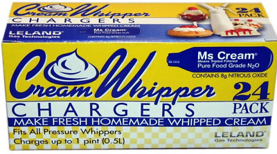 120 Whipped Cream Chargers whip Best ultra pure EU G20 N  5 boxes of 24 Leland