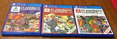 Atari Flashback Classics Volumes 3, 2, & 1 - PS4 PLAYSTATION 4 - Rare Full Set