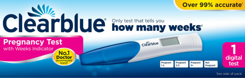 Clearblue Pregnancy Test Digital Weeks Indicator Over 99% Accurate - 1 Test