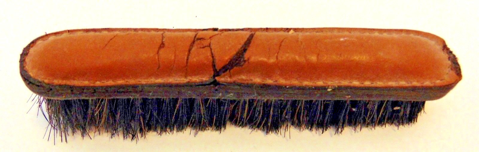 Vintage Shoes or Clothes Brush Leather Handle 6