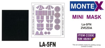 Montex 1/48 LAVOCHKIN La-5FN CANOPY PAINT MASK Zvezda