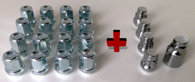wheel locking nuts bolts & locks. M12 x 1.5, 19mm Hex, Tapered Seat x 20