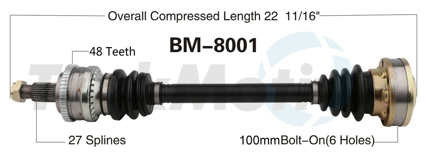 SurTrack CV Axle Shaft Rear Left or Right fits BMW E30 318i