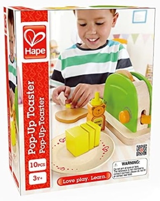 Hape Pop Up Toaster Wooden Play Kitchen Set with Accessories