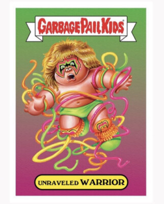Topps Garbage Pail Kids WWE 4  Action Figure Unraveled Warrior Walmart Excl