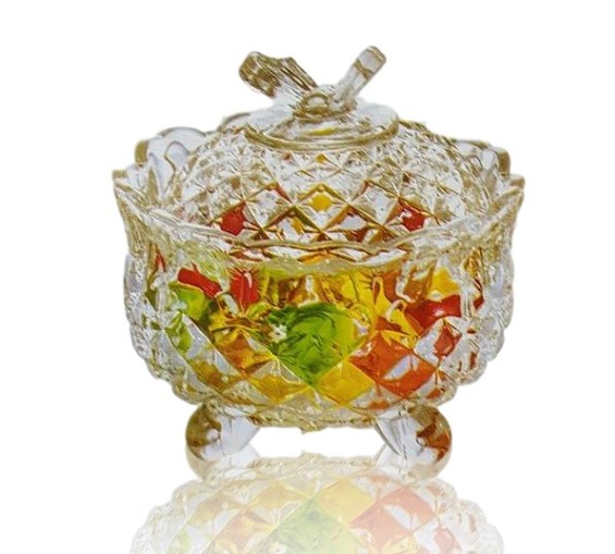 Vaso Contenitore Porta Caramelli Dolci Confetti Zuccheriera Vetro Cherry dfh