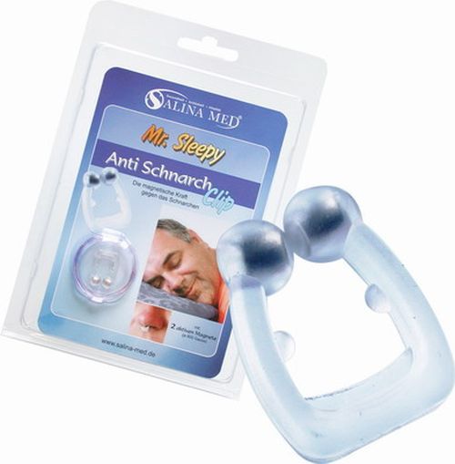 Anti Schnarch Clip Mr. Sleepy Mit 2 Aktiven Magneten Je 800 Gauss Im TÃ¤Schchen