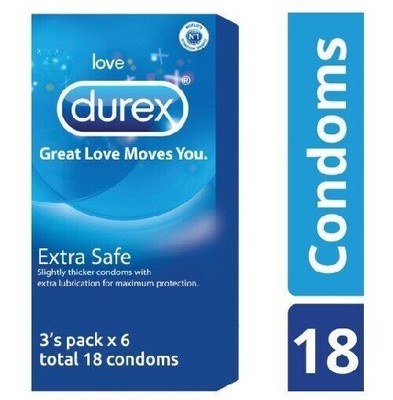 Durex Extra Safe condoms Thicker Extra lubricated Thick Easy-On Retail Box of 36