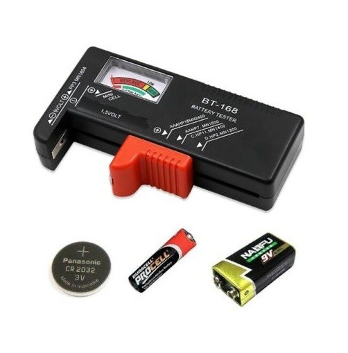 Tester Pile Batterie Test Carica Batteria 1,5-9v Aa Aaa Bottone Mini Stilo sus
