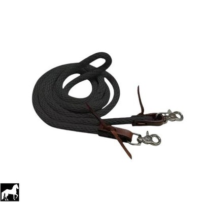 Horse Reins 8 Ft Round Derby Roping Barrel Contest Scissor Clips HRFS3