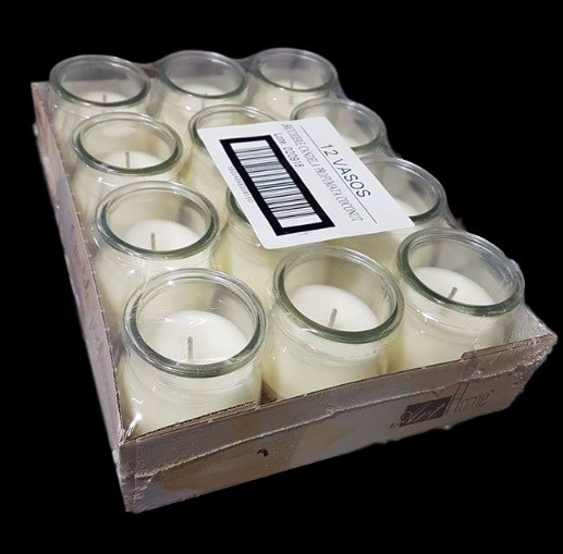 Set 12 Pezzi Bicchiere Candela Profumata Coconut Cocco Relax Casa Ambiente dfh