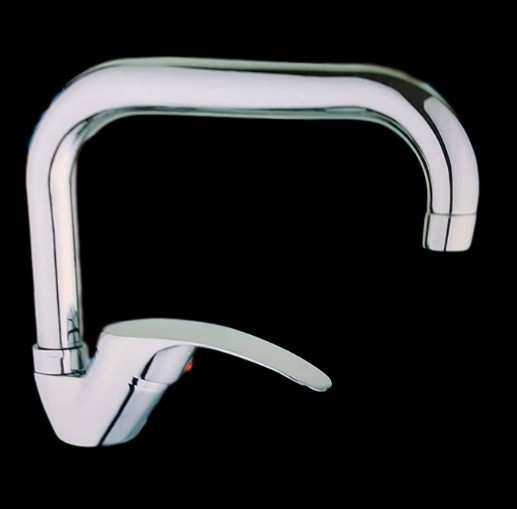 Cucina Miscelatore Rubinetto Lavello Monocomando Cromato Squadrato idea