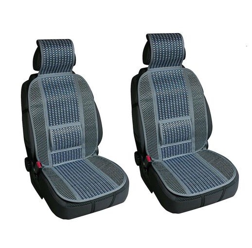 Set 2 Coprisedili Auto Universale Areato Schienali Stop Sudore Montreal Blu