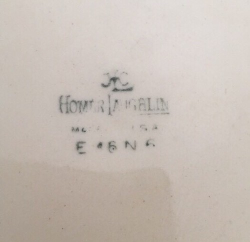 Antique Homer Laughlin Floral Bread Plate Saucer Vintage China Gold Trimmed