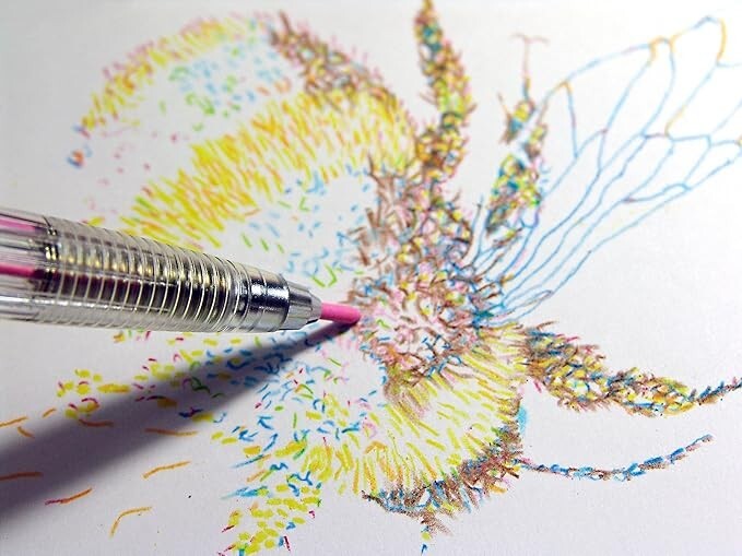 Pentel Arts 8 Color Mechanical Pencil, Assorted Accent Clip Colors, 1 Pencil